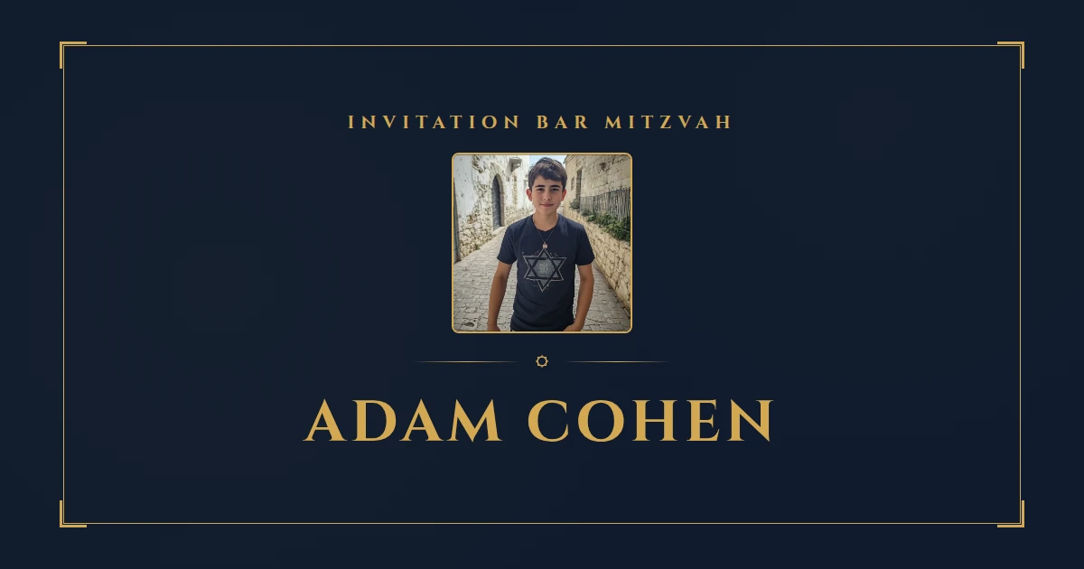 Aperçu de l'invitation d'Adam Cohen